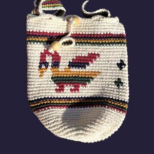 ❝ woven crossbody bag with dragon design ✦⋆ ❞